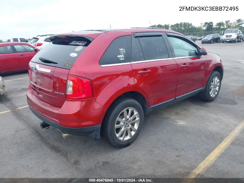 2014 Ford Edge Limited VIN: 2FMDK3KC3EBB72495 Lot: 40476945