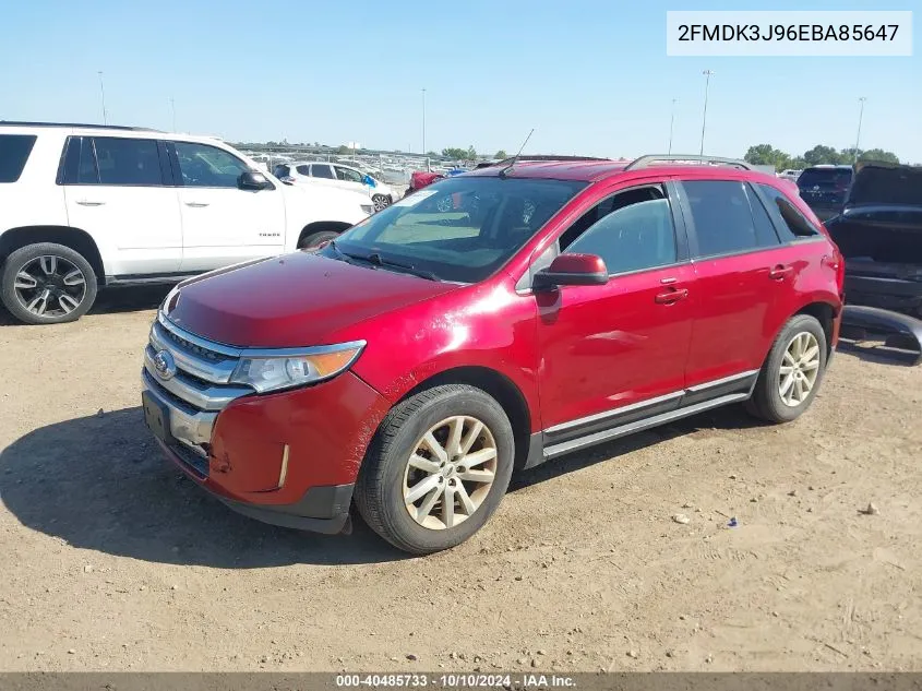 2014 Ford Edge Sel VIN: 2FMDK3J96EBA85647 Lot: 40485733