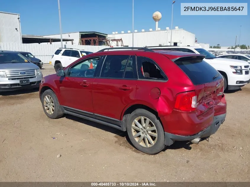 2014 Ford Edge Sel VIN: 2FMDK3J96EBA85647 Lot: 40485733