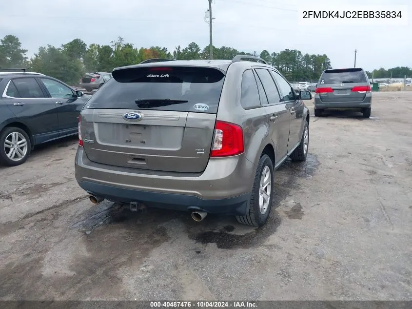 2014 Ford Edge Sel VIN: 2FMDK4JC2EBB35834 Lot: 40487476