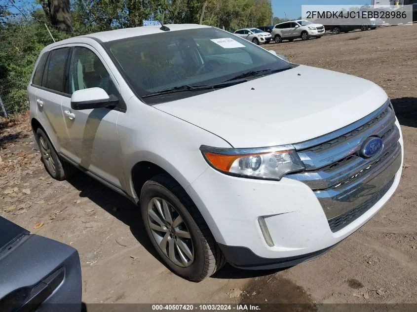 2014 Ford Edge Sel VIN: 2FMDK4JC1EBB28986 Lot: 40507420