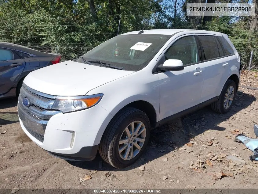 2014 Ford Edge Sel VIN: 2FMDK4JC1EBB28986 Lot: 40507420