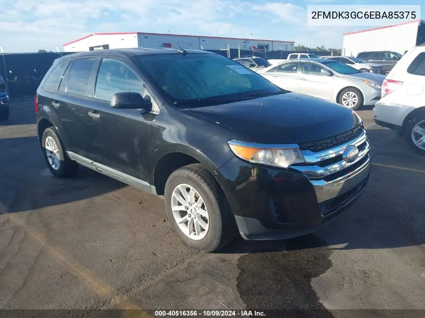 2014 Ford Edge Se VIN: 2FMDK3GC6EBA85375 Lot: 40516356