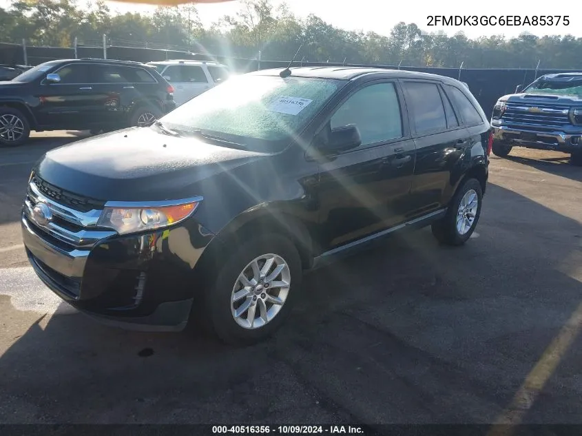 2014 Ford Edge Se VIN: 2FMDK3GC6EBA85375 Lot: 40516356