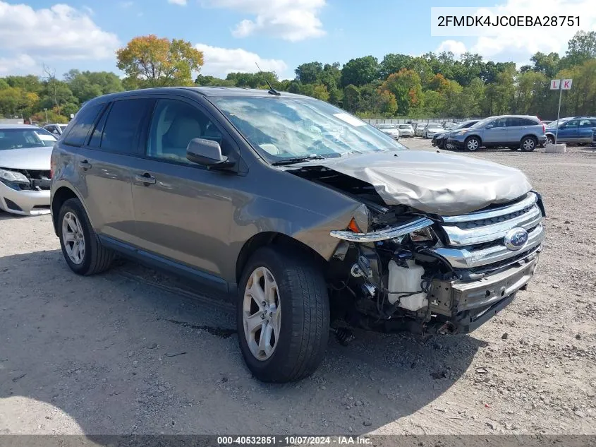 2014 Ford Edge Sel VIN: 2FMDK4JC0EBA28751 Lot: 40532851