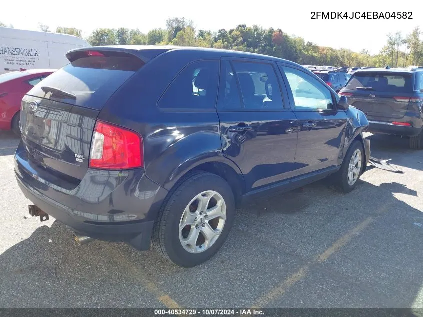 2014 Ford Edge Sel VIN: 2FMDK4JC4EBA04582 Lot: 40534729