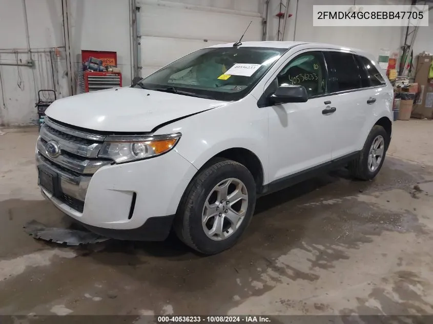 2014 Ford Edge Se VIN: 2FMDK4GC8EBB47705 Lot: 40536233