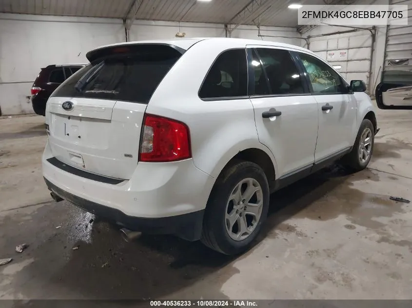 2014 Ford Edge Se VIN: 2FMDK4GC8EBB47705 Lot: 40536233