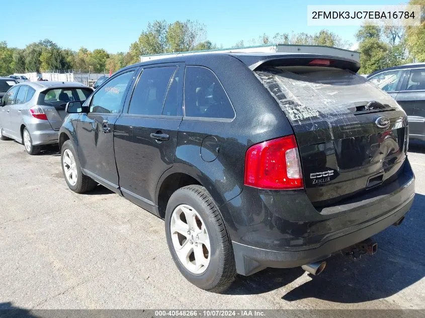 2014 Ford Edge Sel VIN: 2FMDK3JC7EBA16784 Lot: 40548266