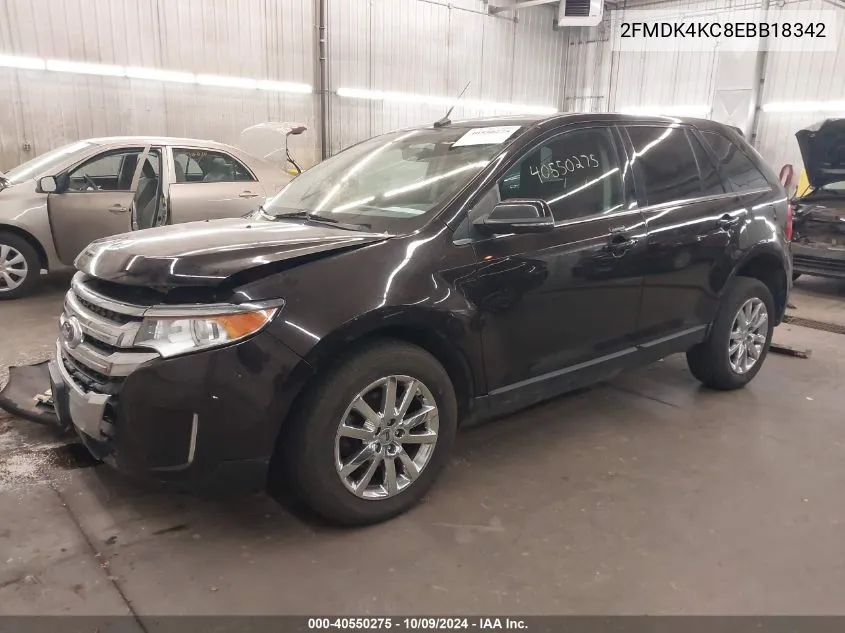 2014 Ford Edge Limited VIN: 2FMDK4KC8EBB18342 Lot: 40550275