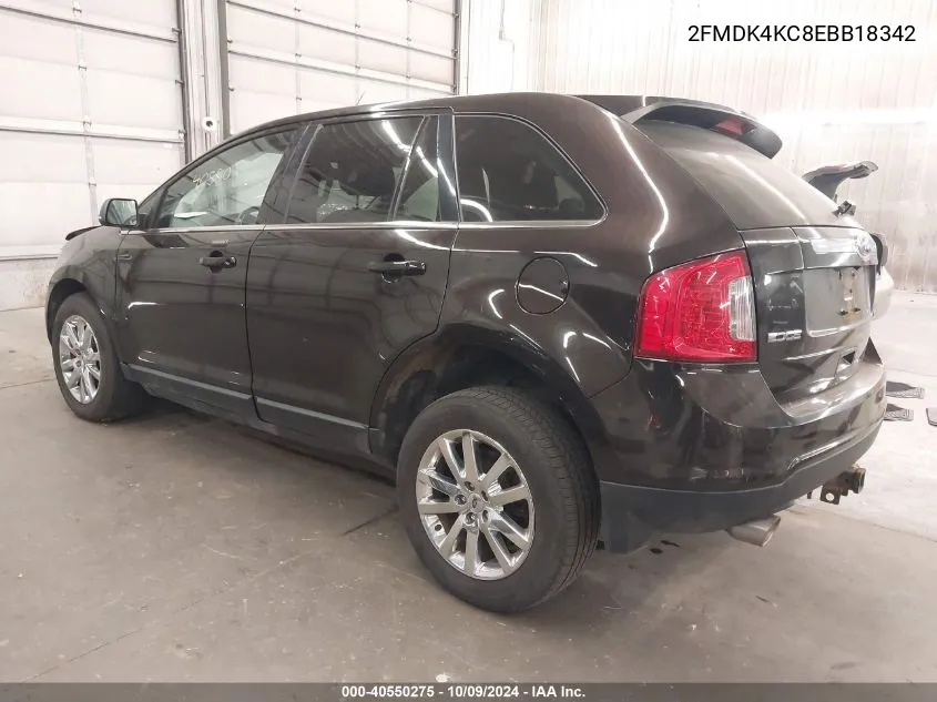 2014 Ford Edge Limited VIN: 2FMDK4KC8EBB18342 Lot: 40550275