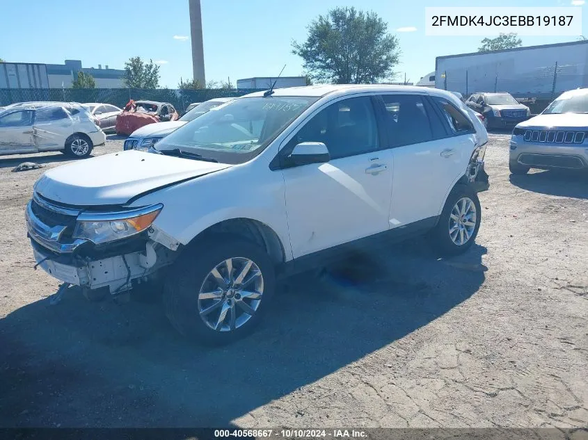 2014 Ford Edge Sel VIN: 2FMDK4JC3EBB19187 Lot: 40568667