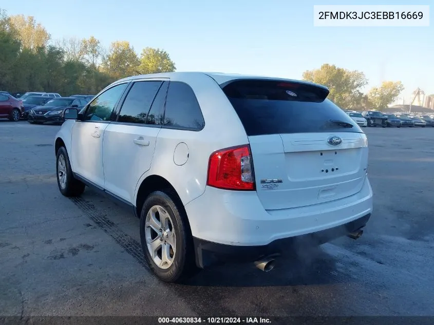 2014 Ford Edge Sel VIN: 2FMDK3JC3EBB16669 Lot: 40630834