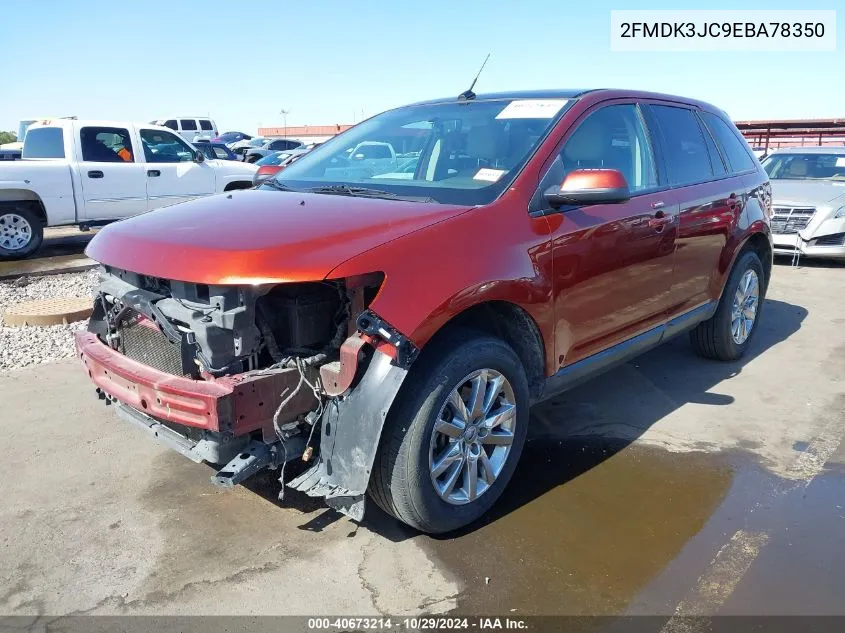 2014 Ford Edge Sel VIN: 2FMDK3JC9EBA78350 Lot: 40673214