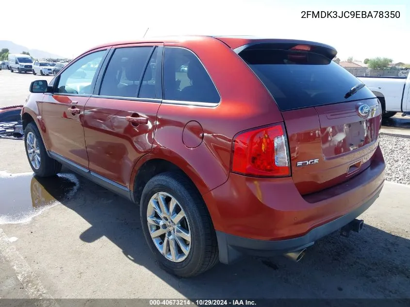 2014 Ford Edge Sel VIN: 2FMDK3JC9EBA78350 Lot: 40673214