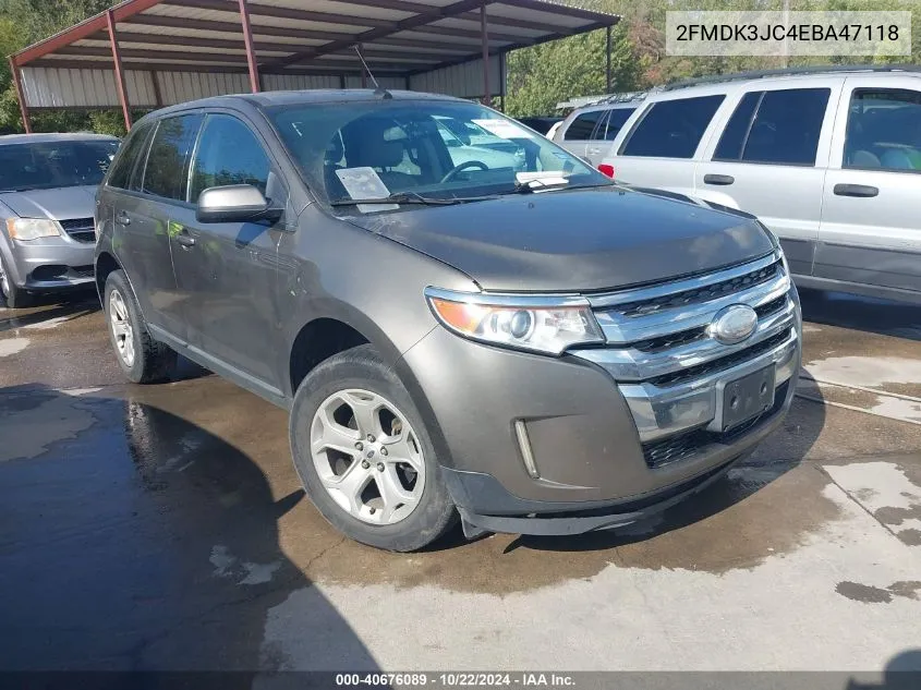 2014 Ford Edge Sel VIN: 2FMDK3JC4EBA47118 Lot: 40676089