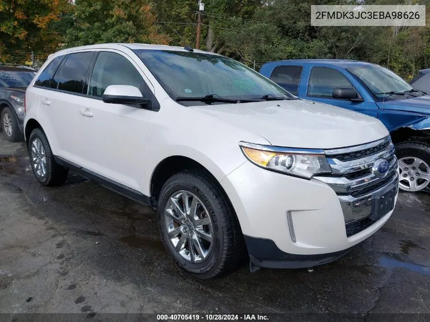 2014 Ford Edge Sel VIN: 2FMDK3JC3EBA98626 Lot: 40705419