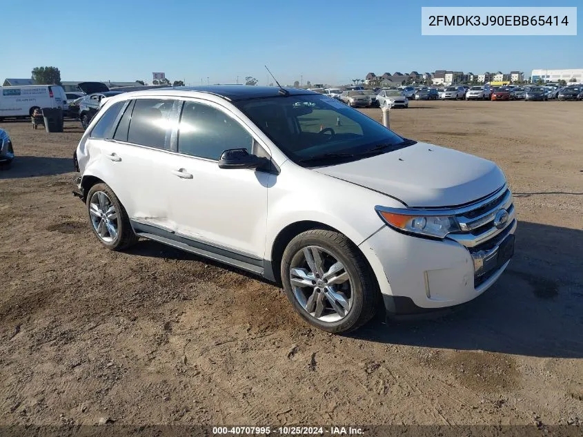 2014 Ford Edge Sel VIN: 2FMDK3J90EBB65414 Lot: 40707995