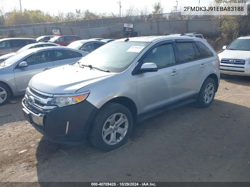 2014 Ford Edge Sel VIN: 2FMDK3J91EBA83188 Lot: 40709425