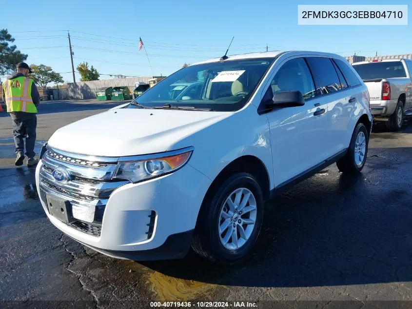 2014 Ford Edge Se VIN: 2FMDK3GC3EBB04710 Lot: 40719436