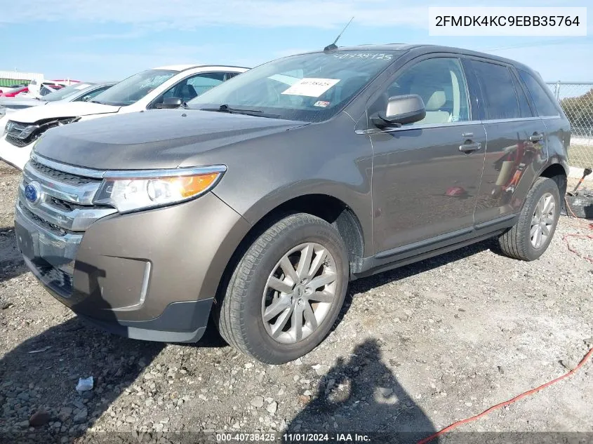 2014 Ford Edge Limited VIN: 2FMDK4KC9EBB35764 Lot: 40738425