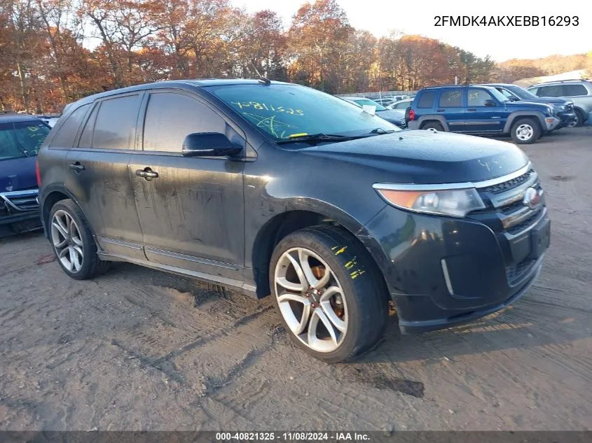 2014 Ford Edge Sport VIN: 2FMDK4AKXEBB16293 Lot: 40821325