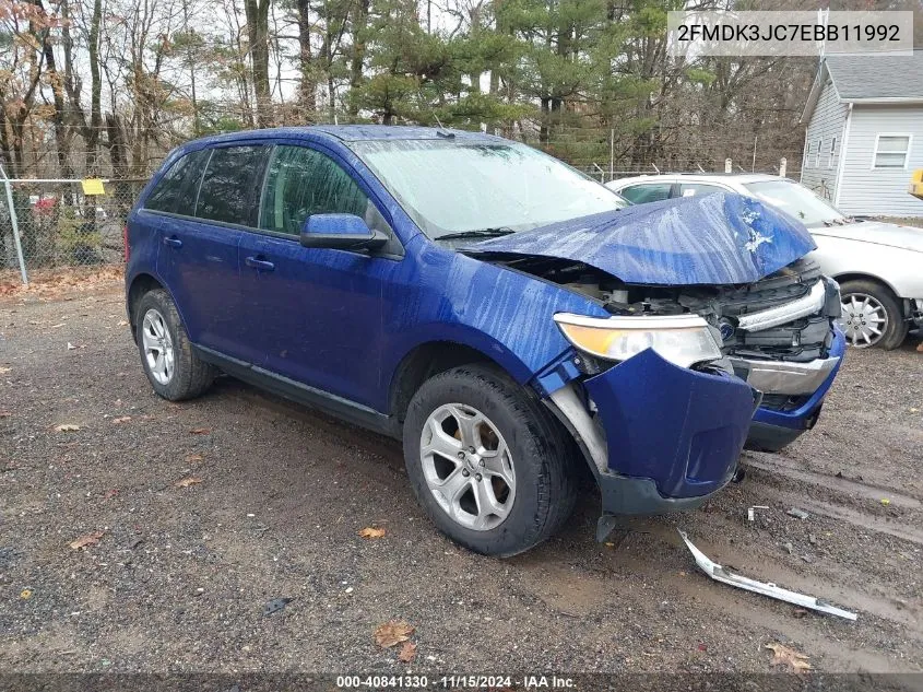 2014 Ford Edge Sel VIN: 2FMDK3JC7EBB11992 Lot: 40841330