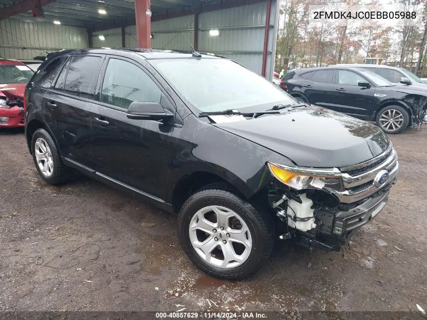 2014 Ford Edge Sel VIN: 2FMDK4JC0EBB05988 Lot: 40857629