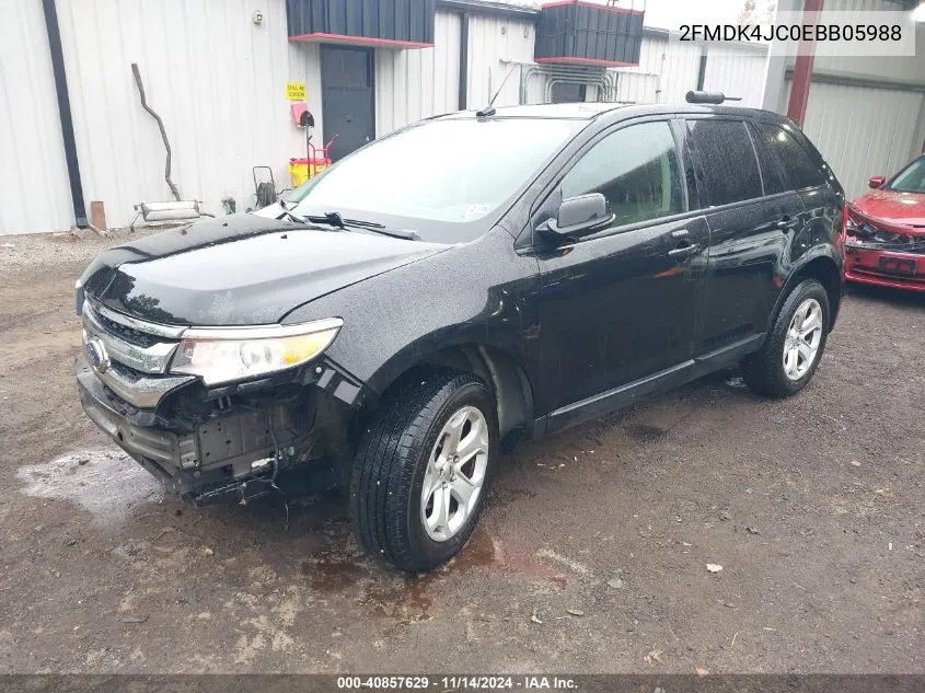 2014 Ford Edge Sel VIN: 2FMDK4JC0EBB05988 Lot: 40857629