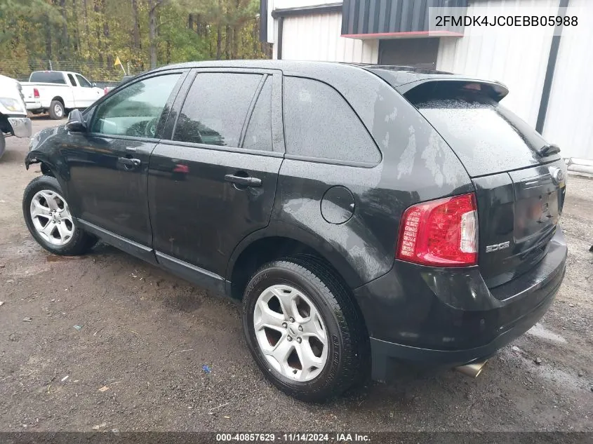 2014 Ford Edge Sel VIN: 2FMDK4JC0EBB05988 Lot: 40857629