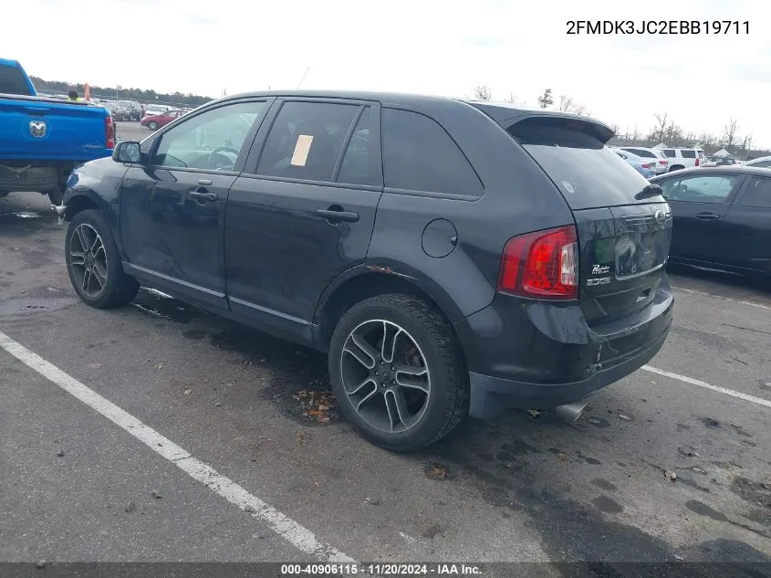 2014 Ford Edge Sel VIN: 2FMDK3JC2EBB19711 Lot: 40906115