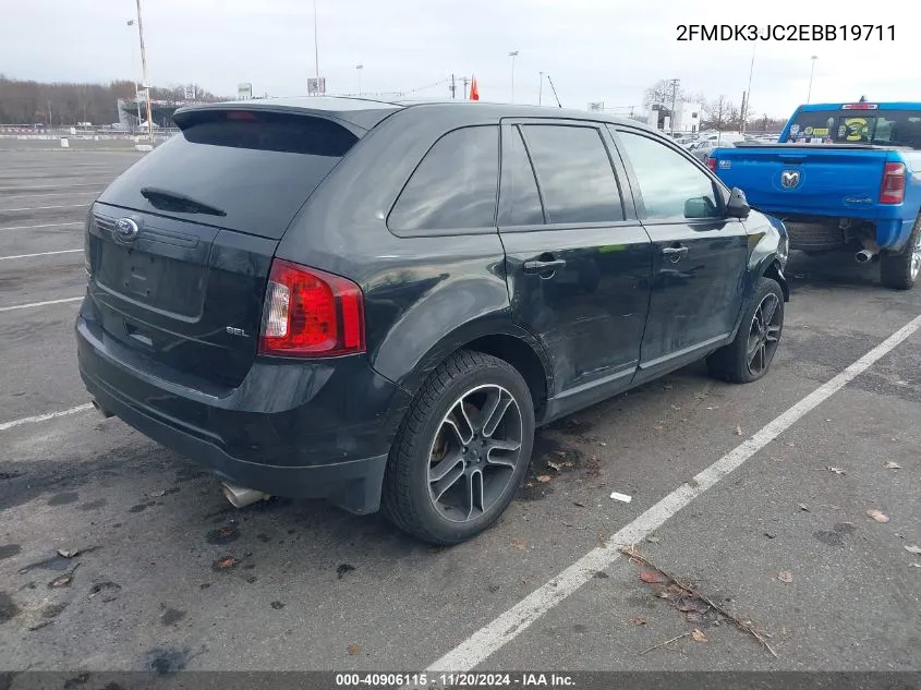 2014 Ford Edge Sel VIN: 2FMDK3JC2EBB19711 Lot: 40906115