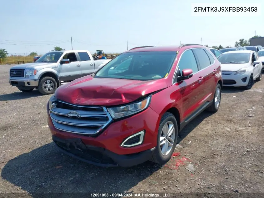 2015 Ford Edge Sel VIN: 2FMTK3J9XFBB93458 Lot: 12091053