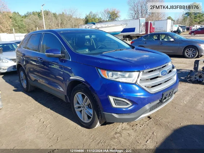 2015 Ford Edge Sel VIN: 2FMTK4J83FBB18176 Lot: 12154686