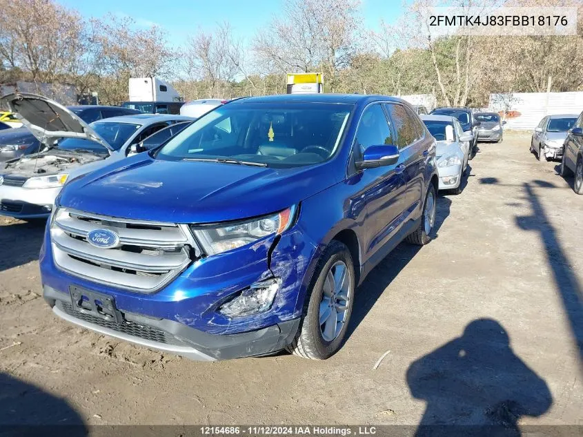 2015 Ford Edge Sel VIN: 2FMTK4J83FBB18176 Lot: 12154686