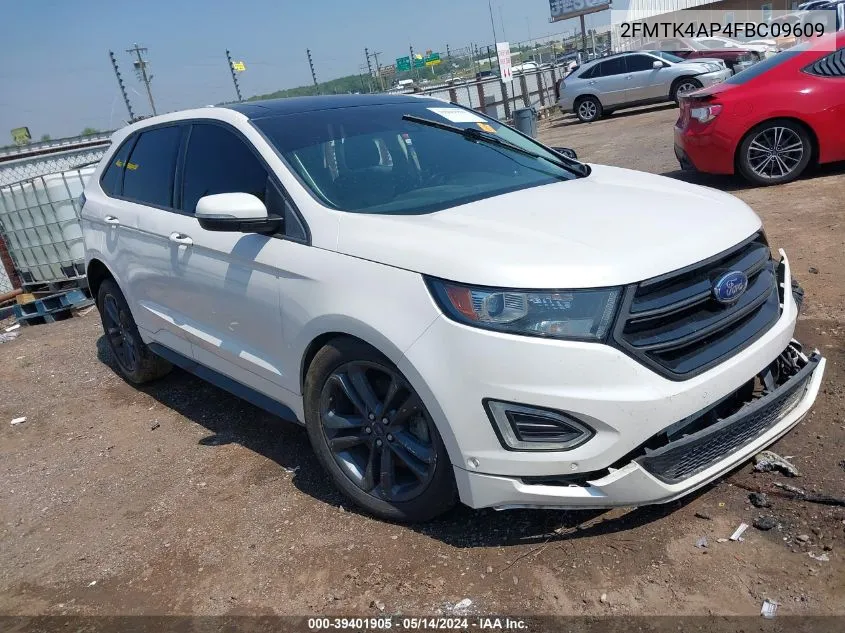 2015 Ford Edge Sport VIN: 2FMTK4AP4FBC09609 Lot: 39401905