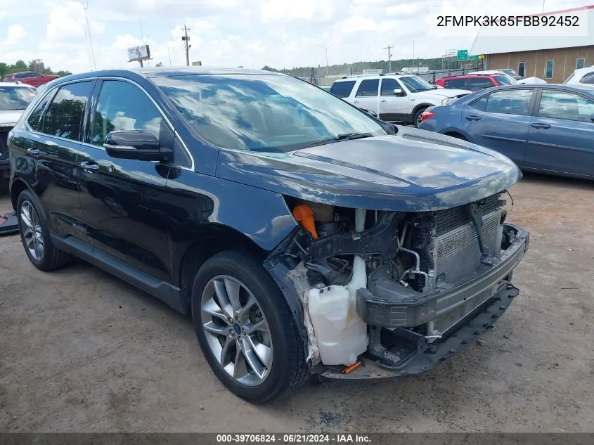 2FMPK3K85FBB92452 2015 Ford Edge Titanium