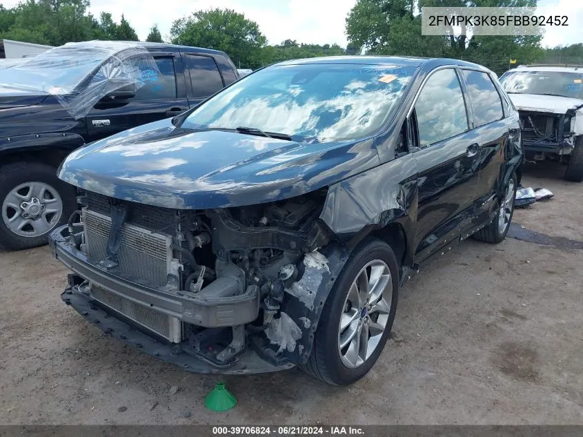 2FMPK3K85FBB92452 2015 Ford Edge Titanium