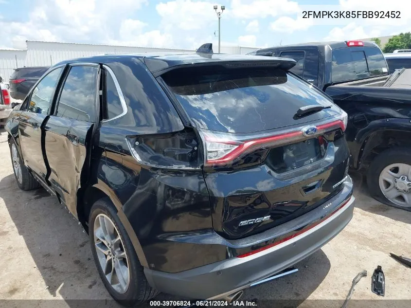 2FMPK3K85FBB92452 2015 Ford Edge Titanium