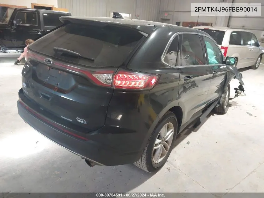 2015 Ford Edge Sel VIN: 2FMTK4J96FBB90014 Lot: 39754591