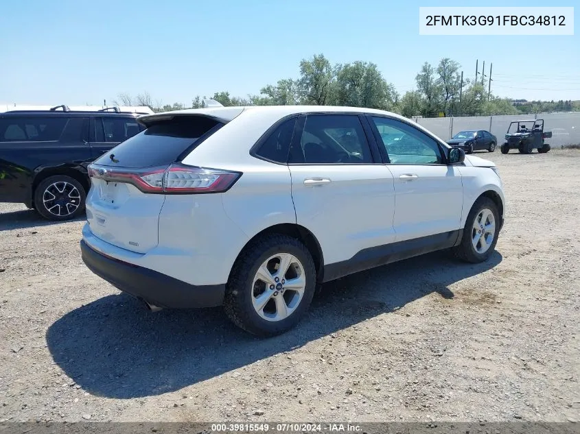 2FMTK3G91FBC34812 2015 Ford Edge Se