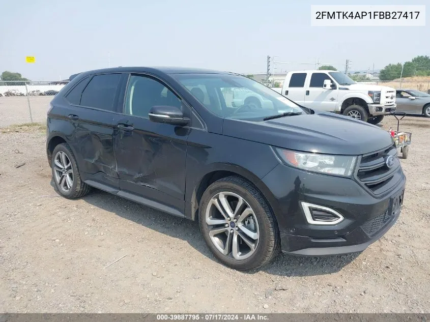 2015 Ford Edge Sport VIN: 2FMTK4AP1FBB27417 Lot: 39887795