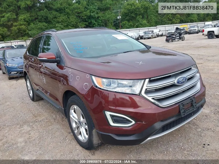 2015 Ford Edge Sel VIN: 2FMTK3J81FBB38470 Lot: 39905878