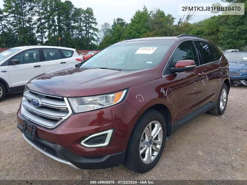 2015 Ford Edge Sel VIN: 2FMTK3J81FBB38470 Lot: 39905878