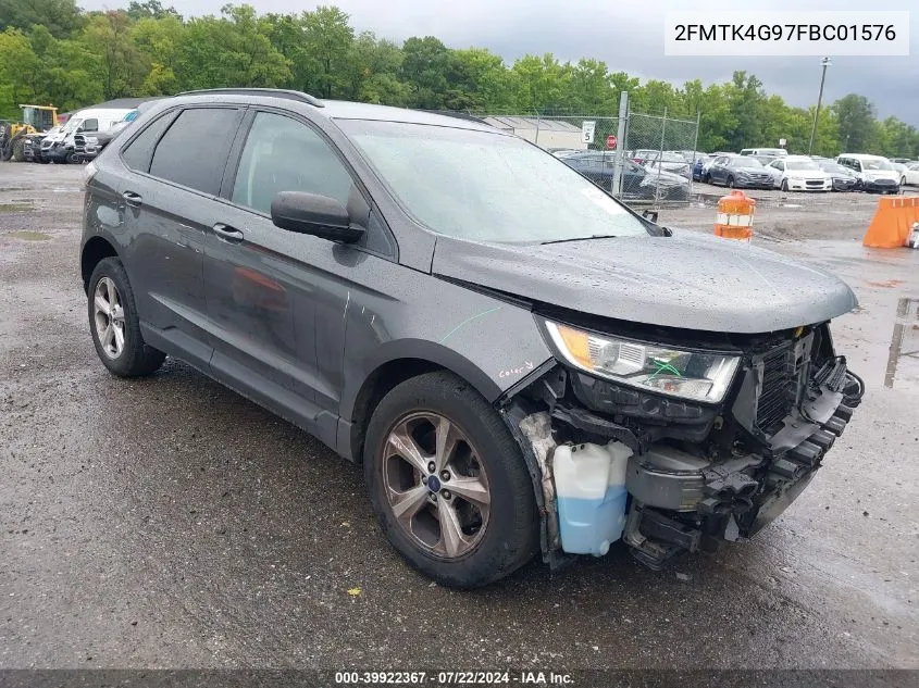 2015 Ford Edge Se VIN: 2FMTK4G97FBC01576 Lot: 39922367