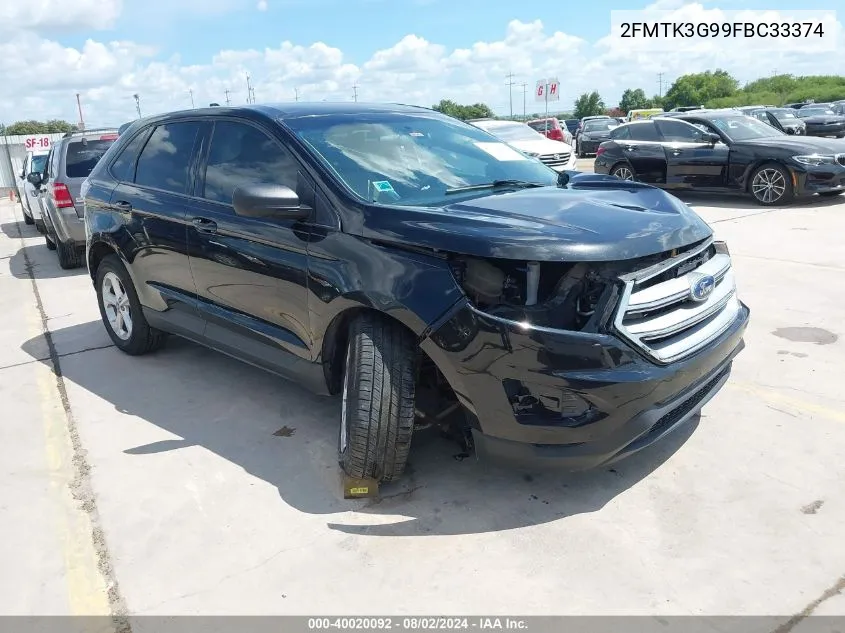 2FMTK3G99FBC33374 2015 Ford Edge Se