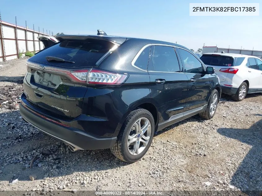 2FMTK3K82FBC17385 2015 Ford Edge Titanium