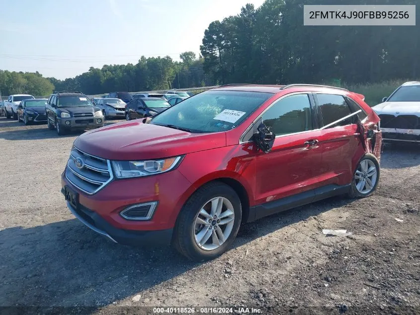 2015 Ford Edge Sel VIN: 2FMTK4J90FBB95256 Lot: 40118526