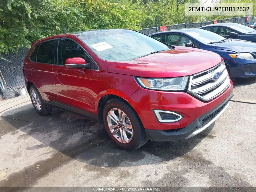 2015 Ford Edge Sel VIN: 2FMTK3J92FBB12632 Lot: 40142406