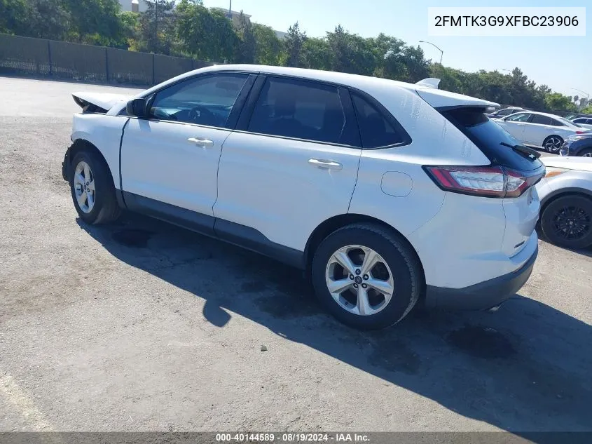 2015 Ford Edge Se VIN: 2FMTK3G9XFBC23906 Lot: 40144589